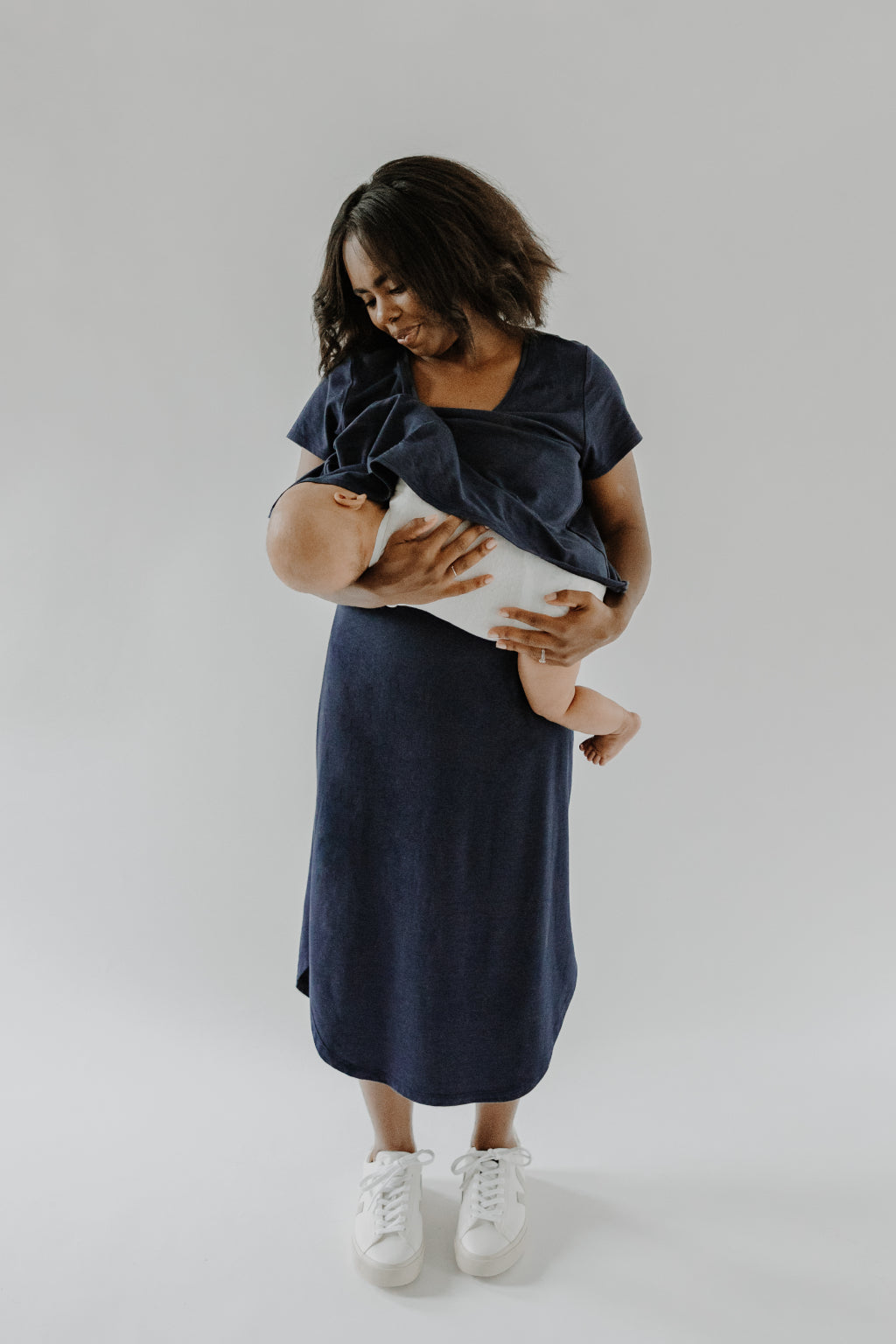 Crossover Maternity Nursing Dress
