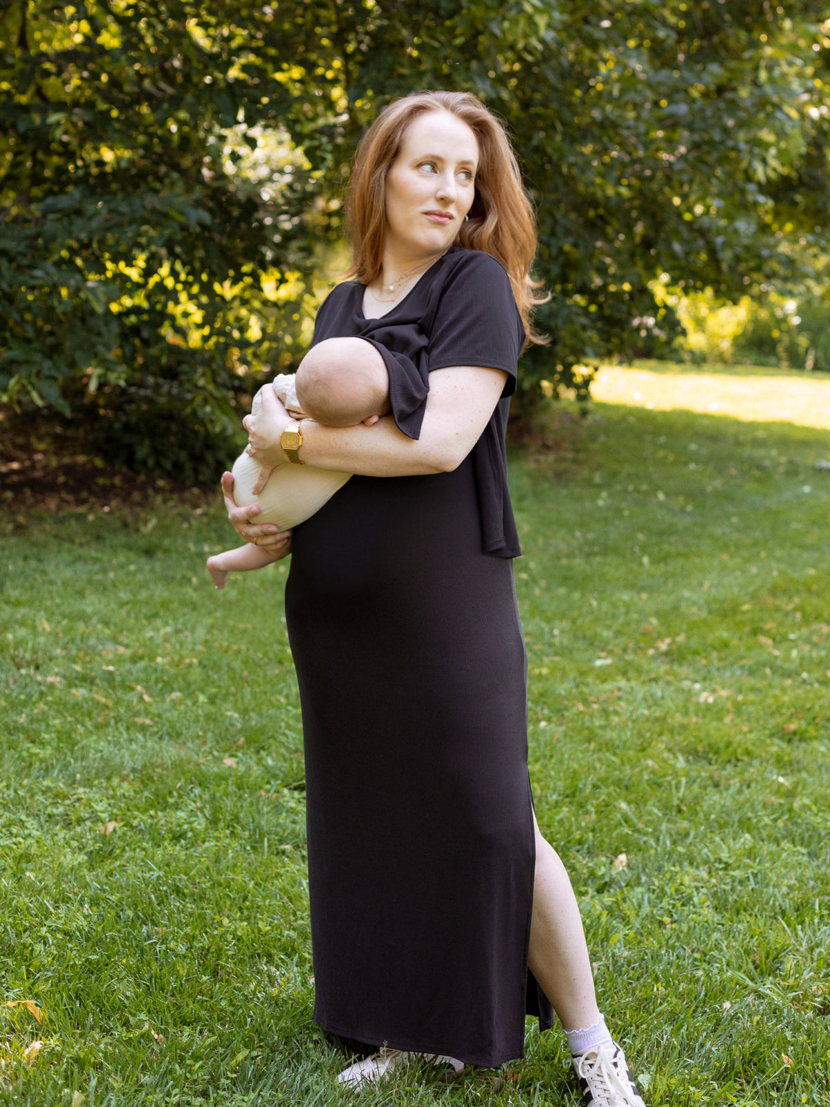 Ribbed Nursing Dress