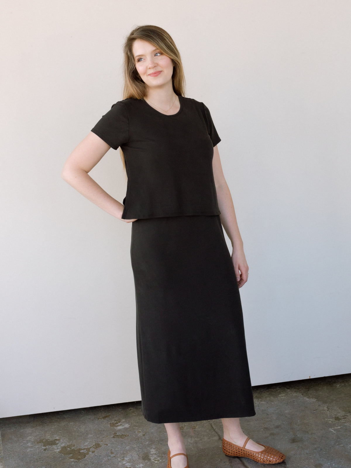 The Ribbed Nursing Dress