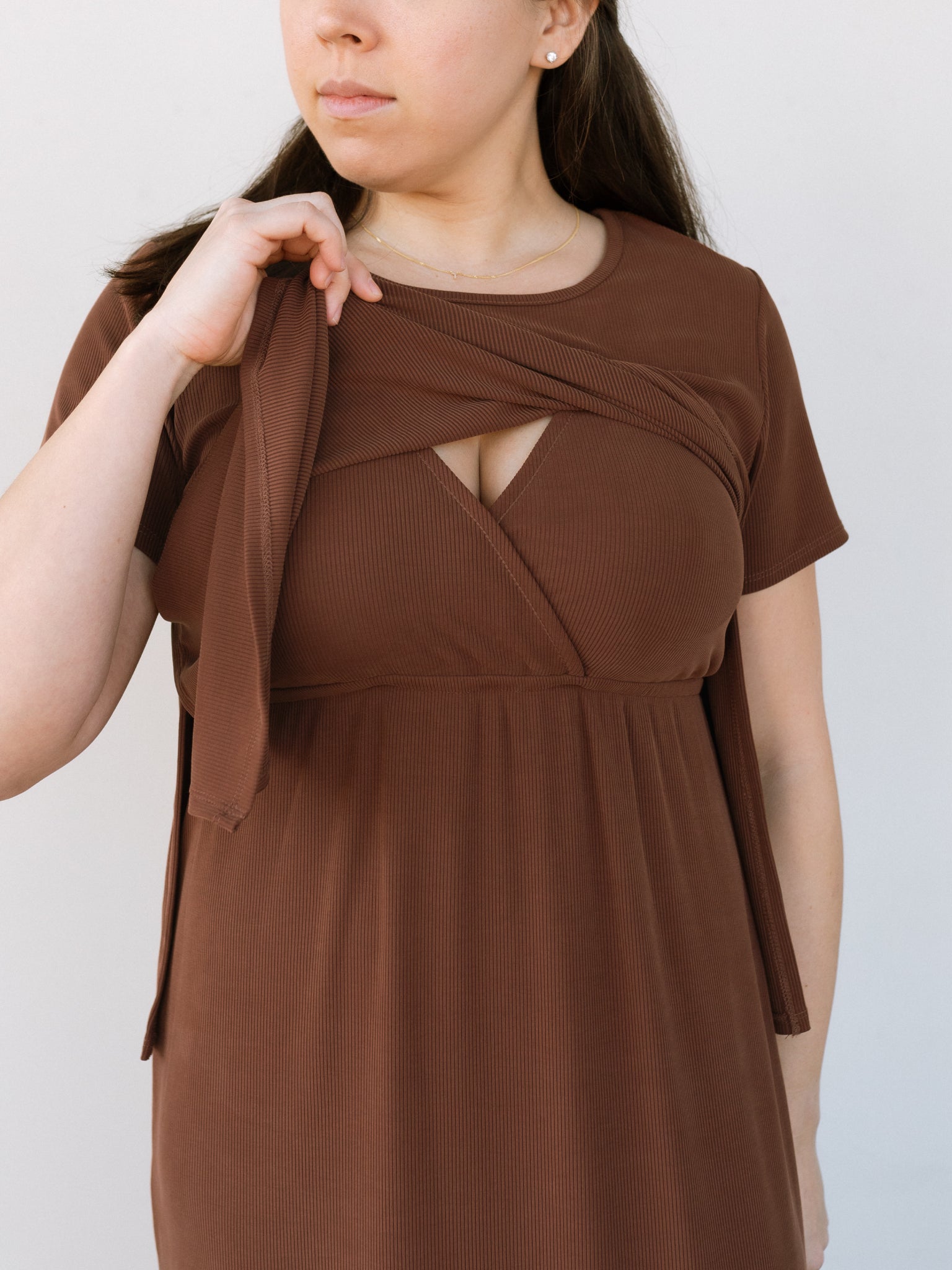 The Ribbed Nursing Dress Black / Small The Ribbed Nursing Dress Black / Small