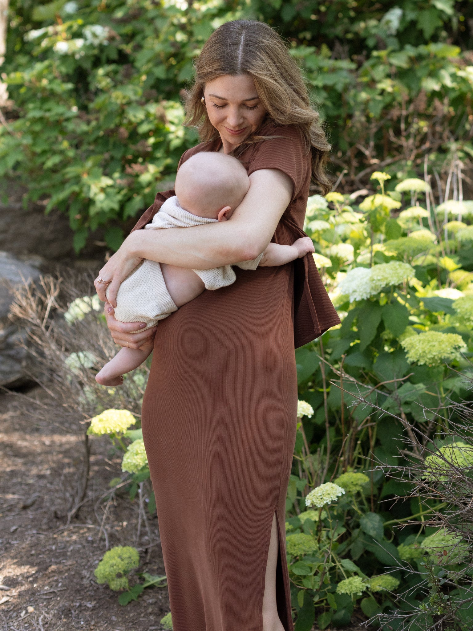 The Ribbed Nursing Dress Black / Small
