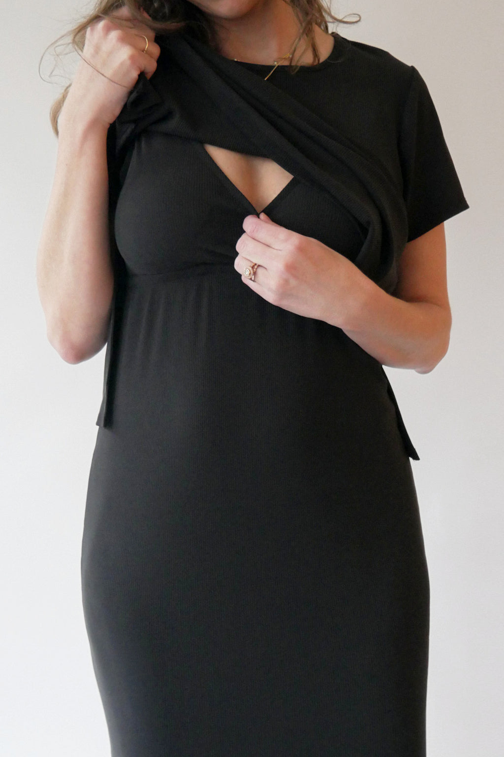 The Ribbed Nursing Dress