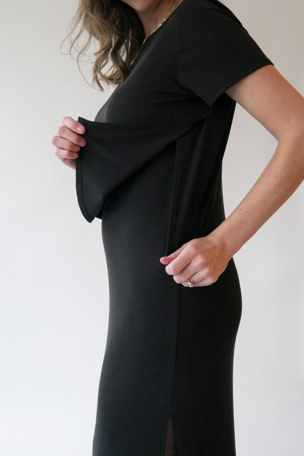 The Ribbed Nursing Dress