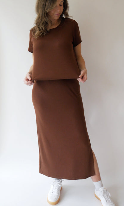 The Ribbed Nursing Dress